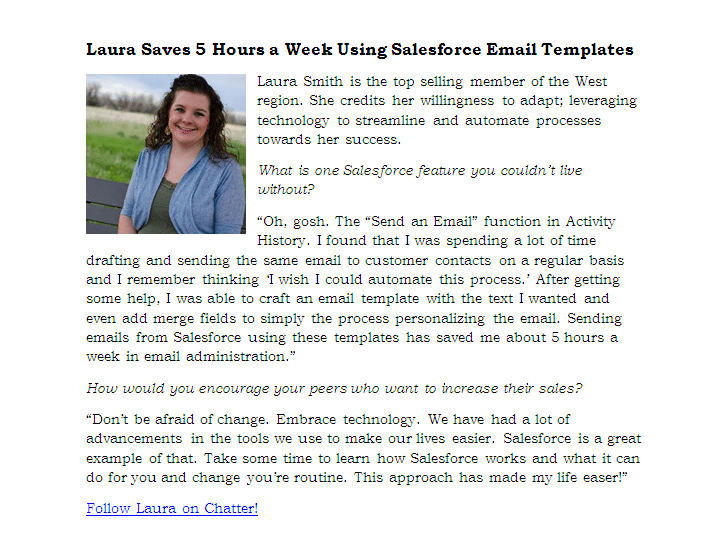 Laura Success Story Example