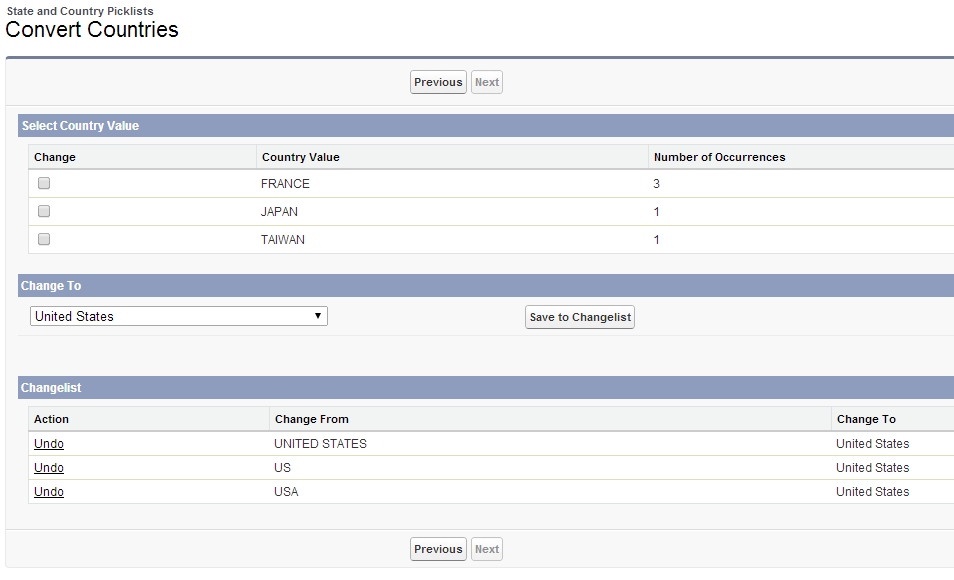 State and Country Picklist