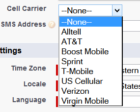 cell carrier picklist
