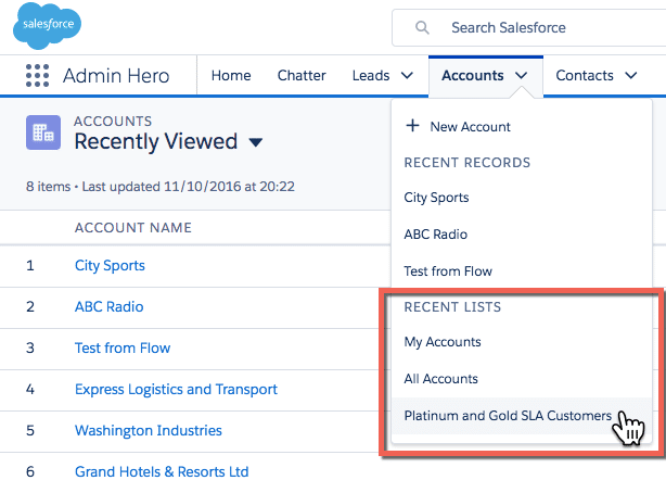 Lightning Experience List Views